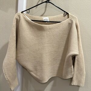 Princess Polly ran off the shoulder sweater in size 6